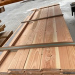Ca. 122x Douglas Wisselsponning/Halfhoutsrabat, 18x190mm, lengte 300cm